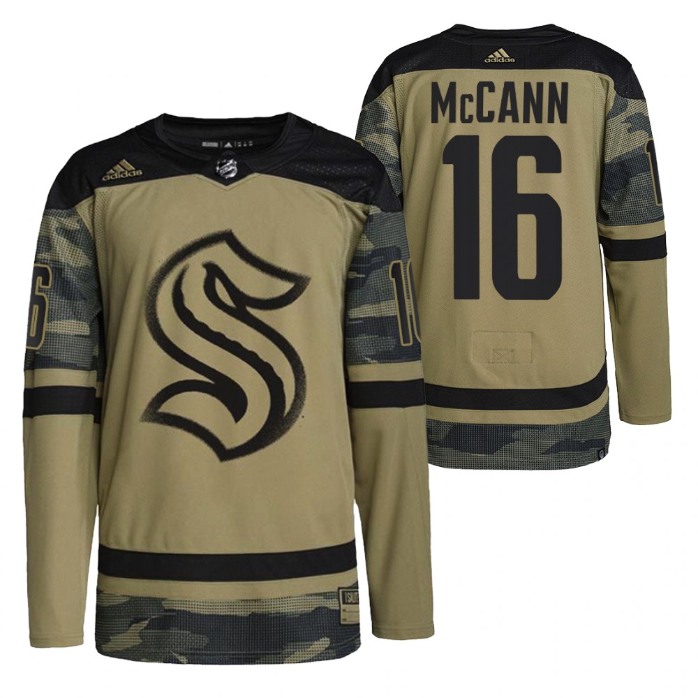 Kraken Jared McCann 2021-22 Salute To Service Camo Military Jersey