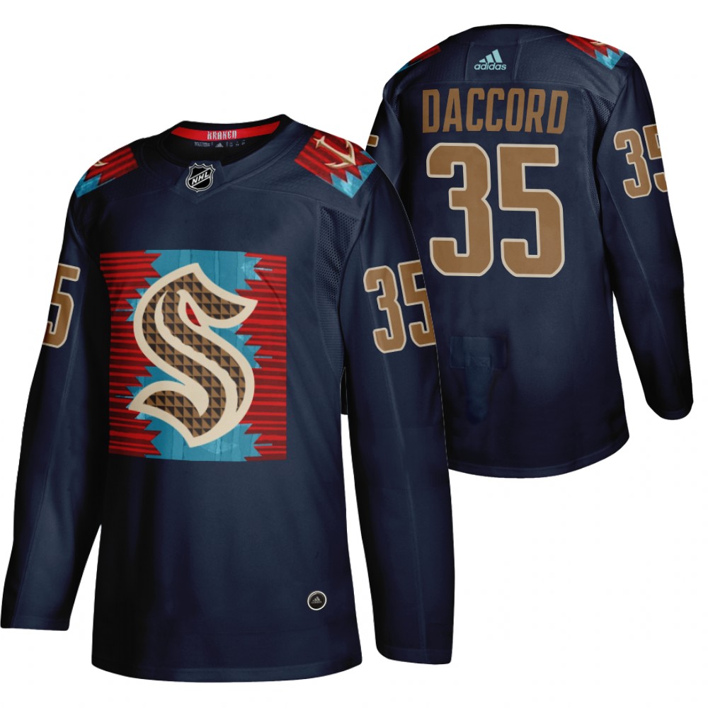 Kraken Joey Daccord Karuk Art-inspired Blue Indigenous Peoples Night Jersey