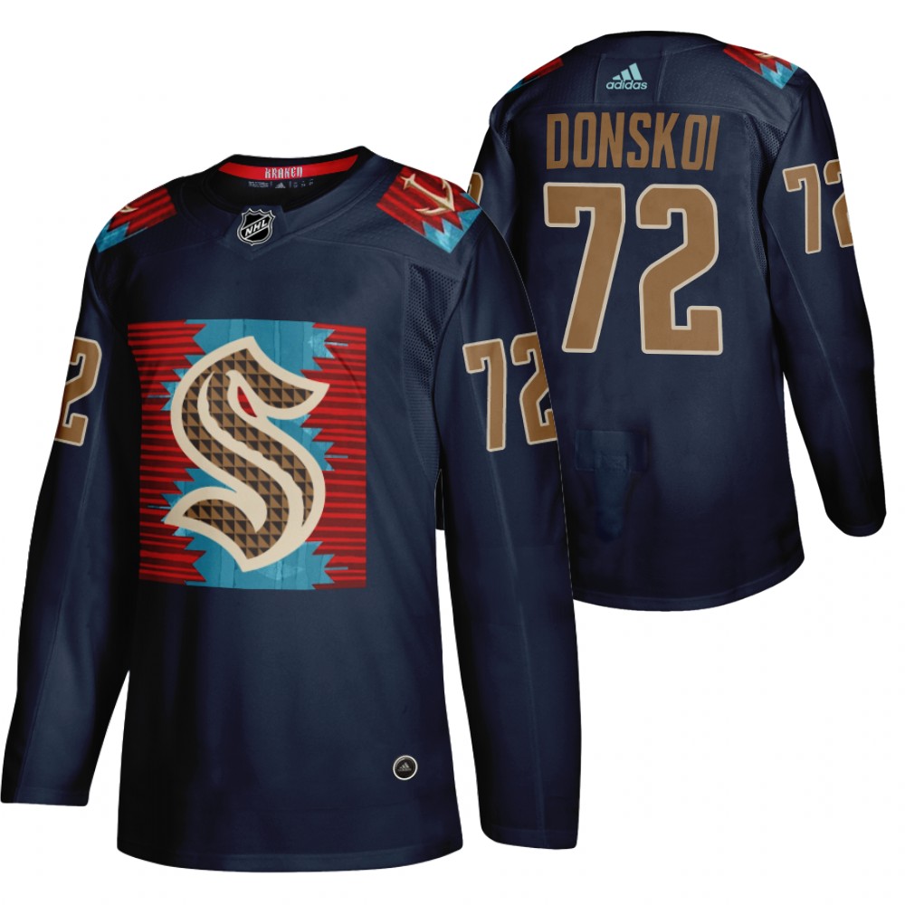 Kraken Joonas Donskoi Karuk Art-inspired Blue Indigenous Peoples Night Jersey