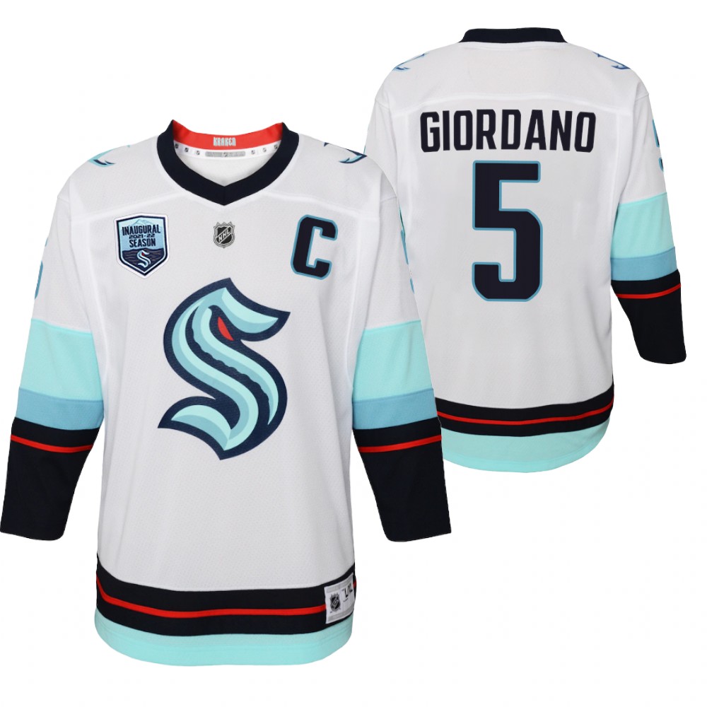 Kraken Mark Giordano 2021-22 Away Jersey Youth Replica