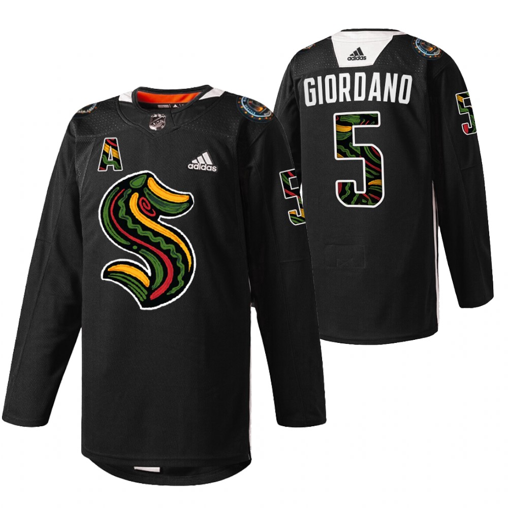 Kraken Mark Giordano Black History Month 2022 Black Limited Edition Jersey