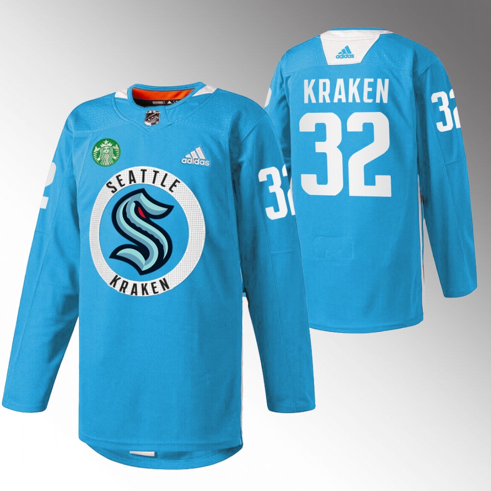 Kraken Practice Jersey Blue Warmup