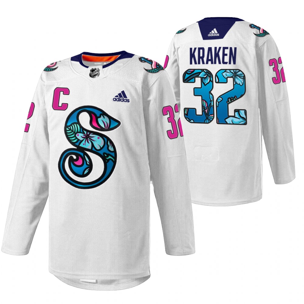 Kraken Pride Night Jersey White Warmup