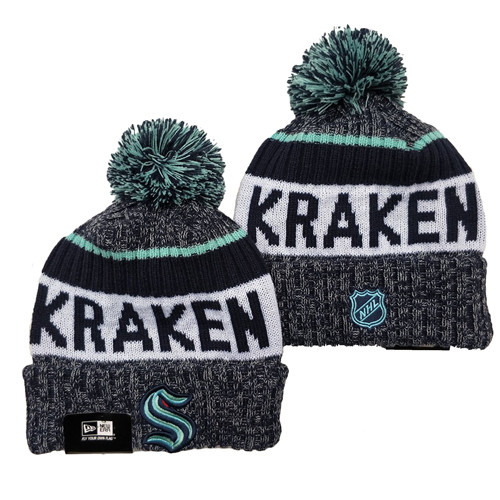 Kraken Team Logo Pom Knit Hat YD