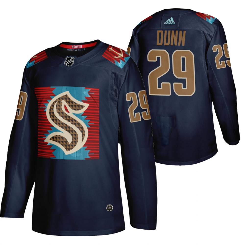 Kraken Vince Dunn Karuk Art-inspired Blue Indigenous Peoples Night Jersey