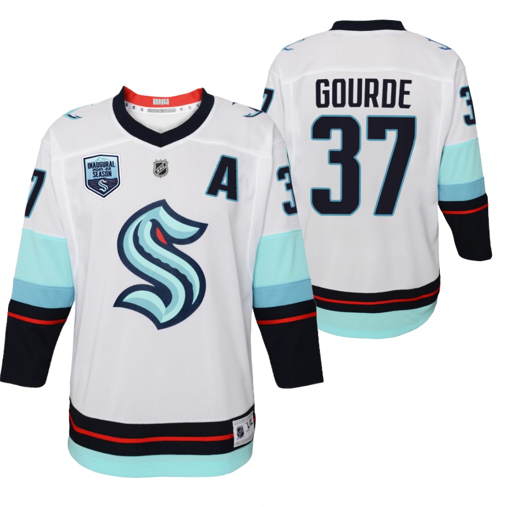 Kraken Yanni Gourde 2021-22 Away Jersey Youth Replica