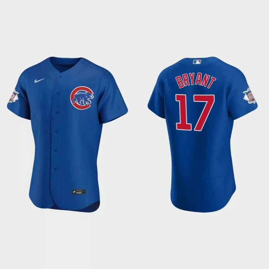 Kris Bryant #17 Chicago Cubs Royal Authentic 2020 Alternate Jersey