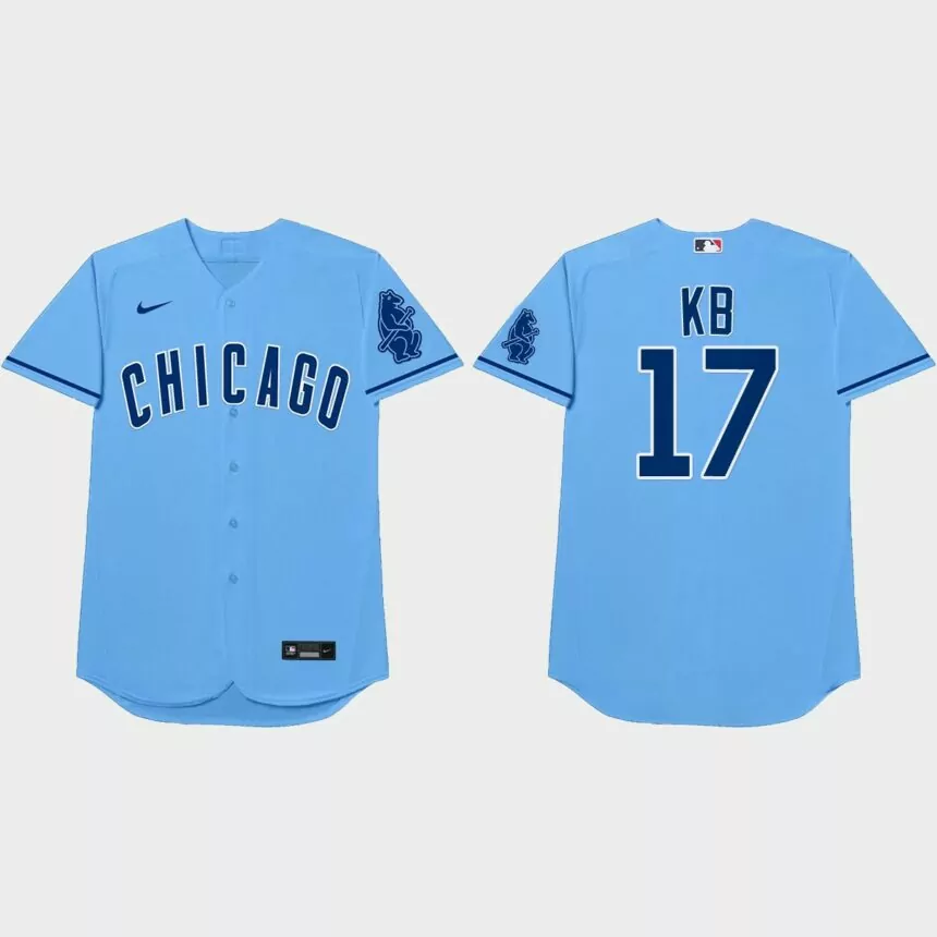 Kris Bryant Nickname Cubs 2021 Players’ Weekend KB Jersey – Blue