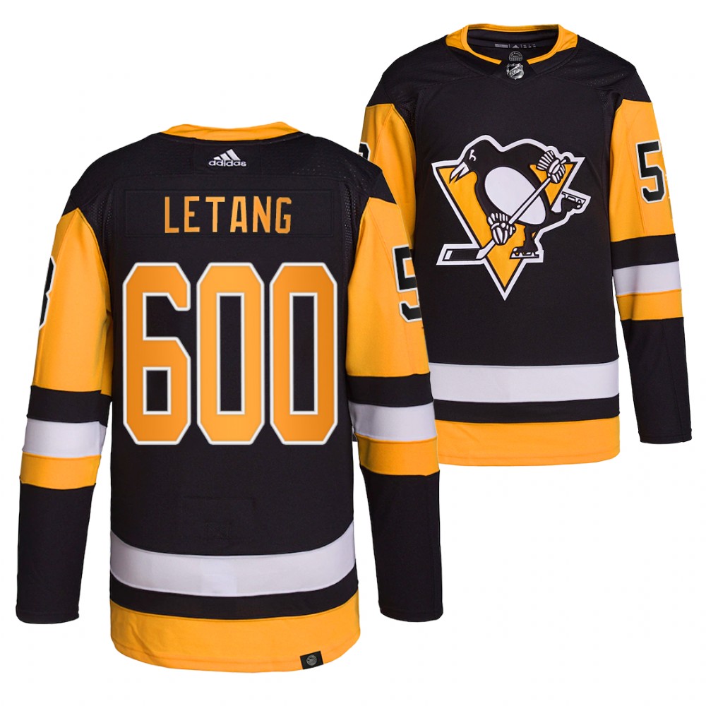Kris Letang 600 Career Points Black Penguins #58 Jersey Special Commemorative