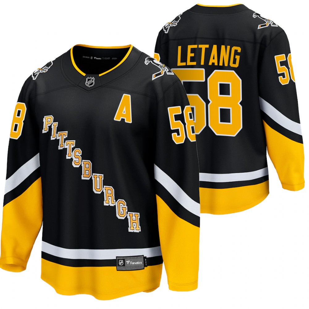 Kris Letang Jersey Pittsburgh Penguins Alternate Black 2021-22 Premier Breakaway