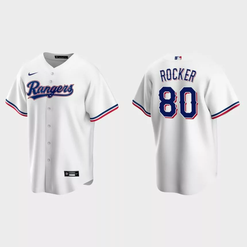 Kumar Rocker Texas Rangers 2022 MLB Draft Home Replica Jersey – White