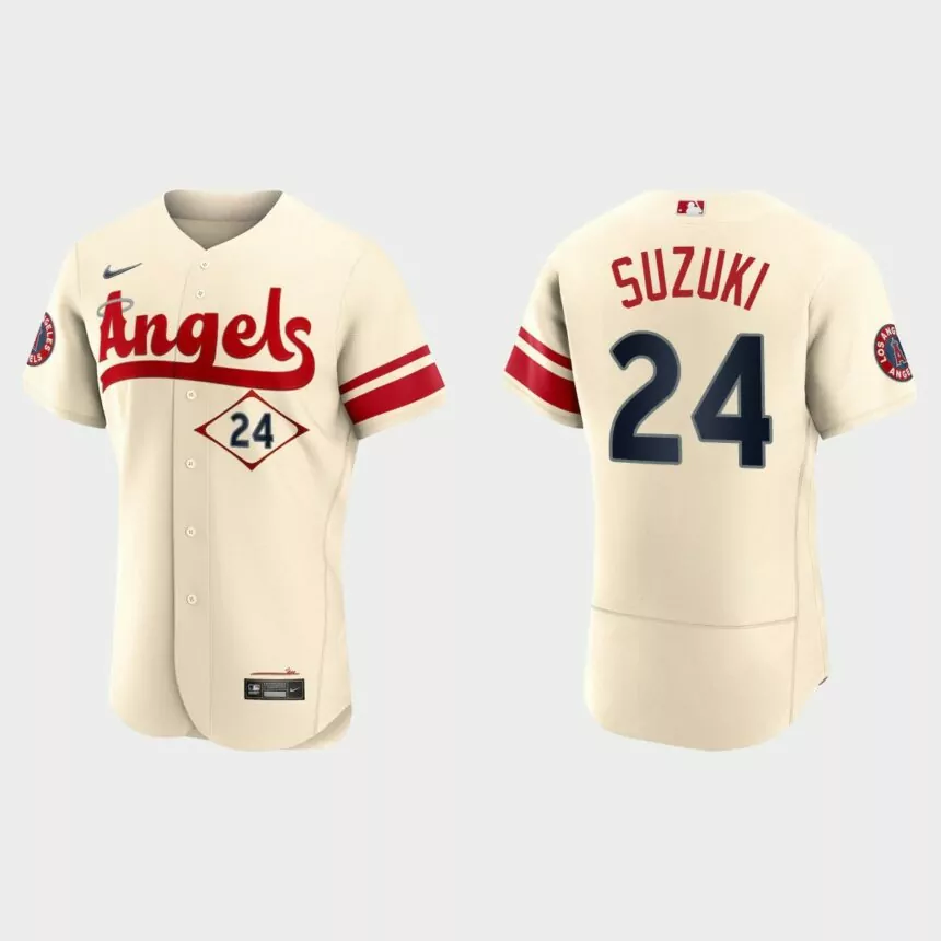 Kurt Suzuki Los Angeles Angels 2022 City Connect Authentic Jersey – Cream