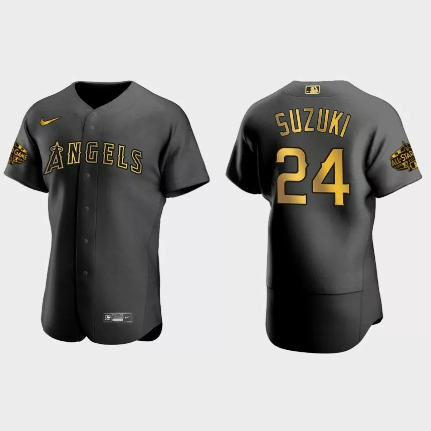 Kurt Suzuki Los Angeles Angels 2022 MLB All-Star Game Authentic Jersey – Black
