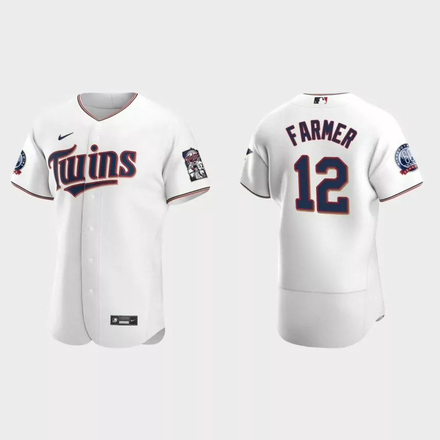 Kyle Farmer Minnesota Twins Authentic Home Jersey – White