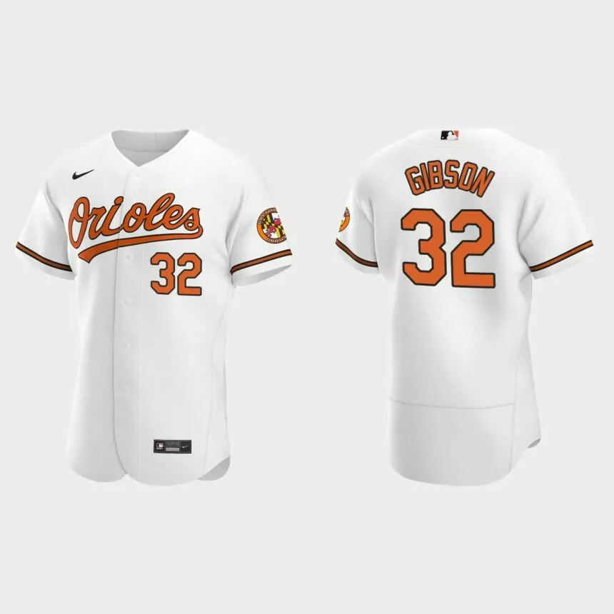 Kyle Gibson Baltimore Orioles Authentic Home Jersey – White