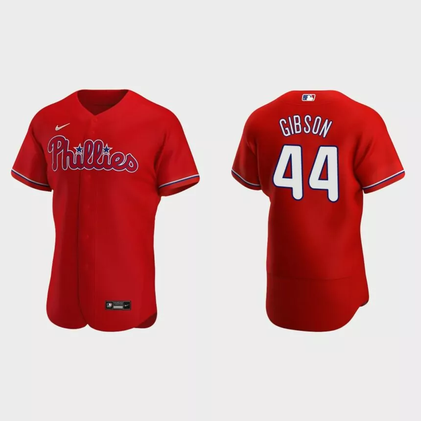 Kyle Gibson Philadelphia Phillies Authentic Alternate Jersey – Red