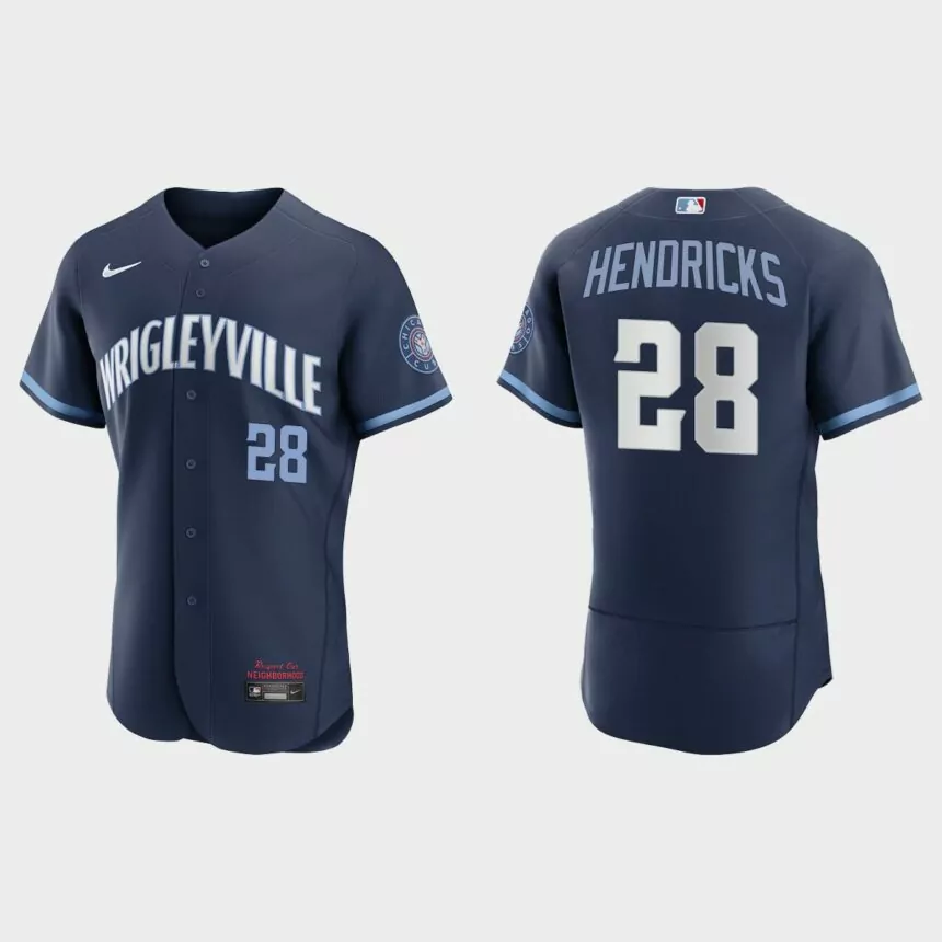 Kyle Hendricks Chicago Cubs 2021 City Connect Authentic Jersey – Navy