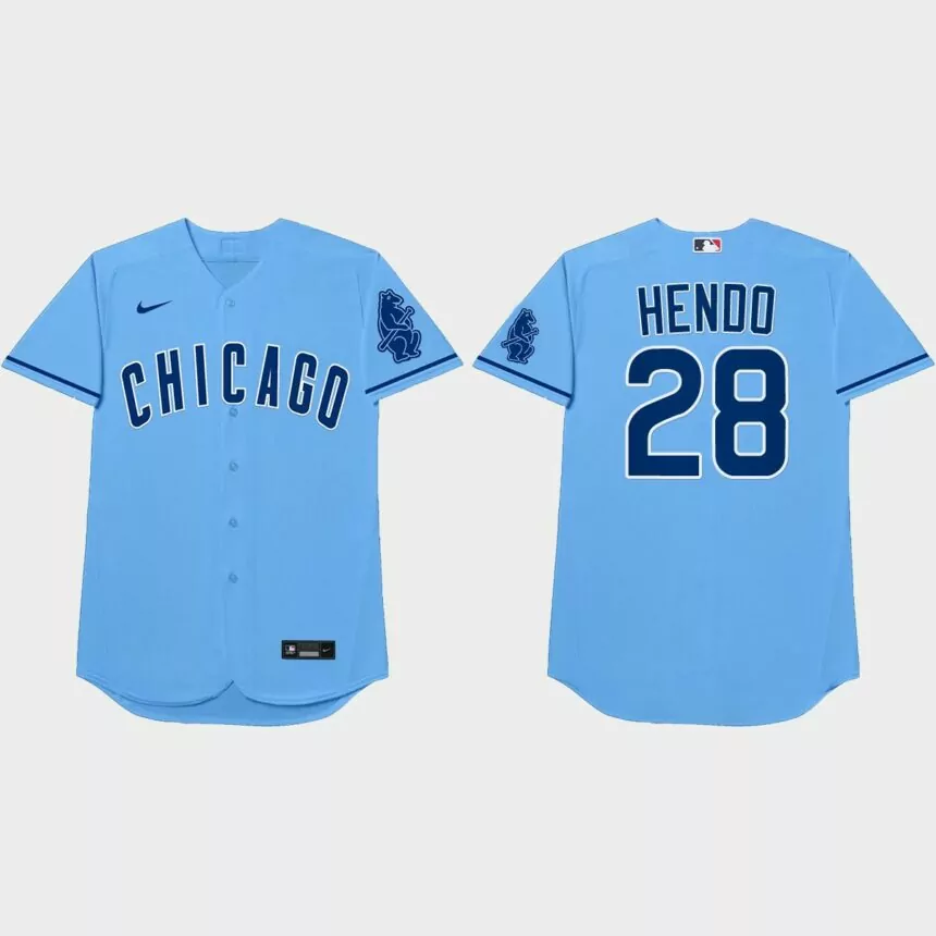 Kyle Hendricks Nickname Cubs 2021 Players’ Weekend Hendo Jersey – Blue