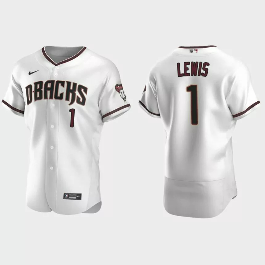 Kyle Lewis Arizona Diamondbacks Authentic Home Jersey – White.jpg