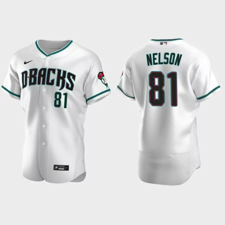 Kyle Nelson Arizona Diamondbacks Authentic Alternate Jersey – White.jpg