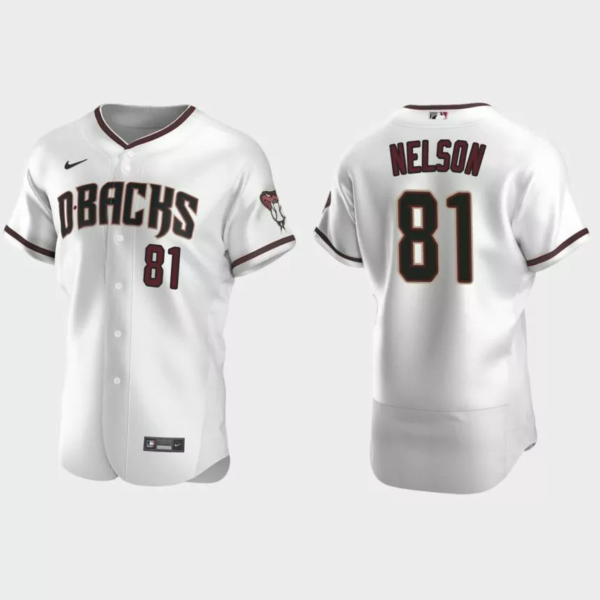 Kyle Nelson Arizona Diamondbacks Authentic Home Jersey – White.jpg
