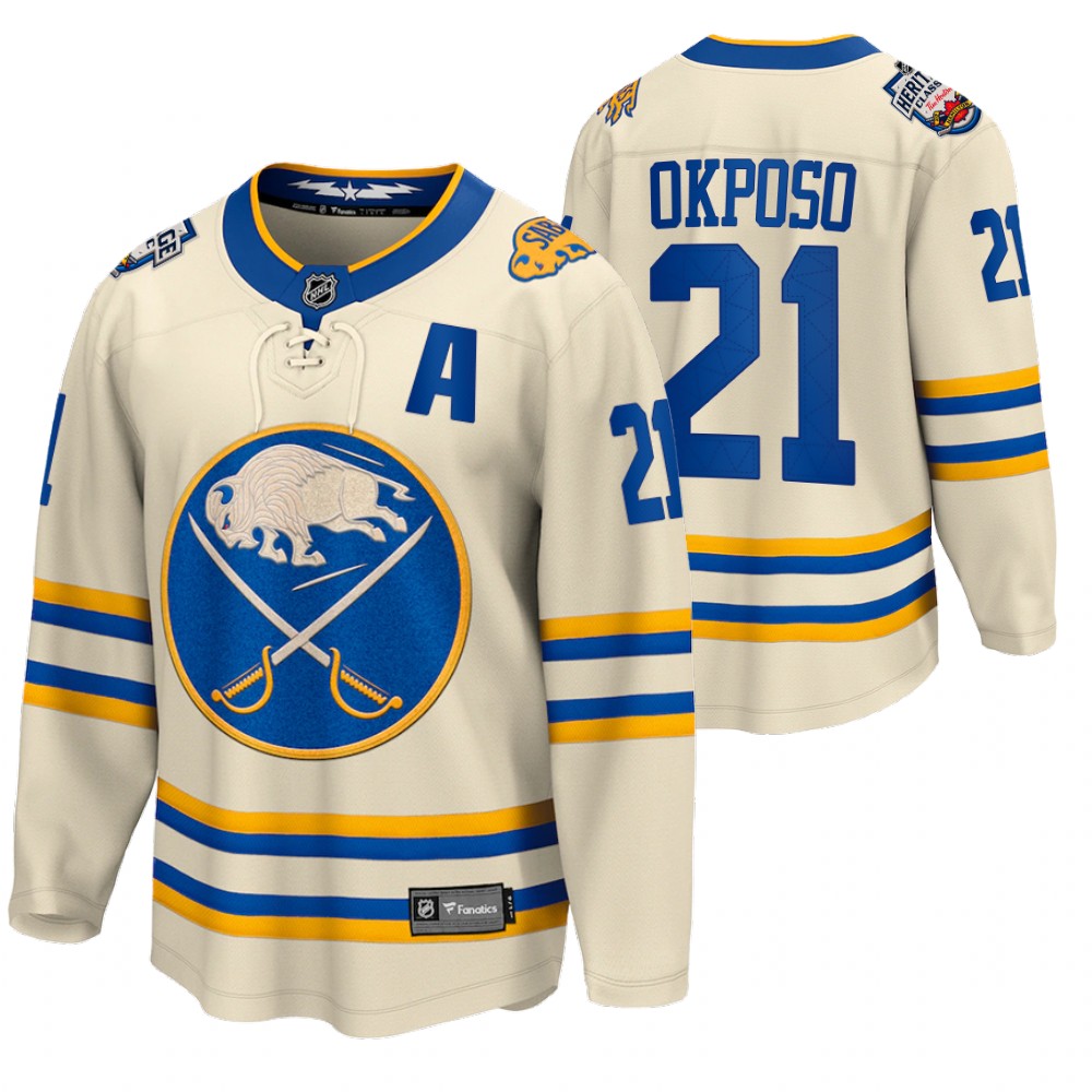 Kyle Okposo Buffalo Sabres 2022 Heritage Classic Cream Jersey