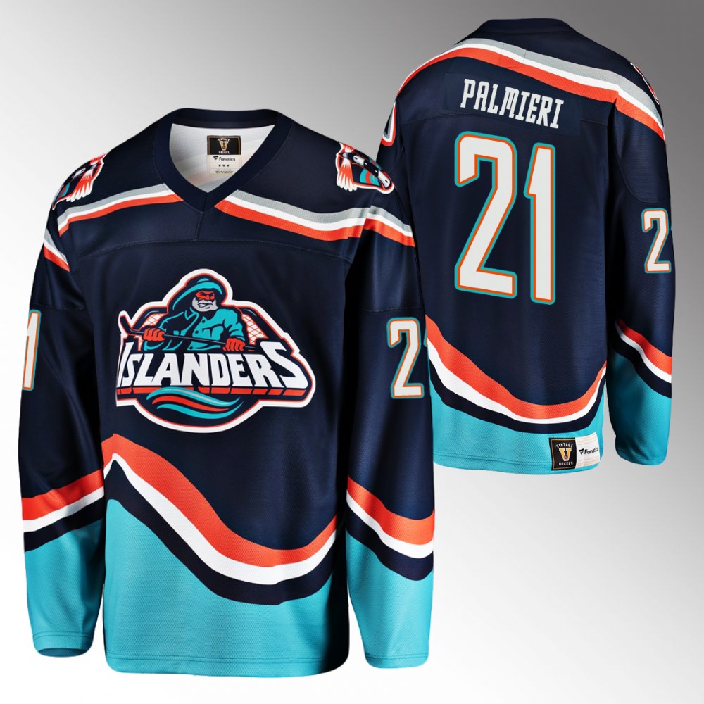 Kyle Palmieri 2022-23 New York Islanders Reverse Retro 2.0 Navy Jersey Replica