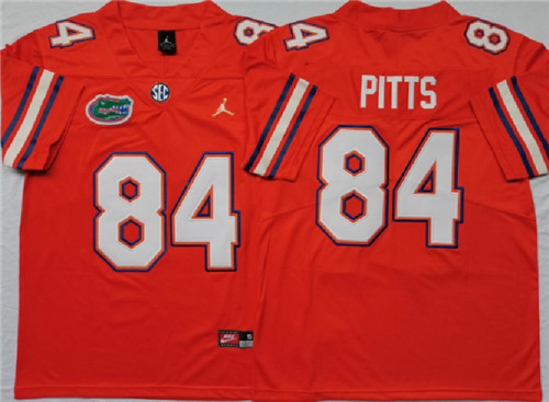 Kyle Pitts Florida Gators Men's Jersey - #84 NCAA Orange Stitched Jordan Authentic