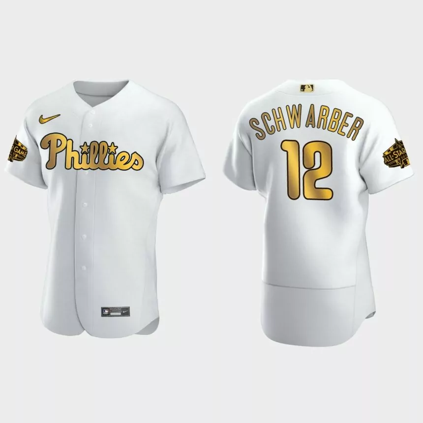 Kyle Schwarber Philadelphia Phillies 2022 MLB All-Star Game Jersey – White Gold