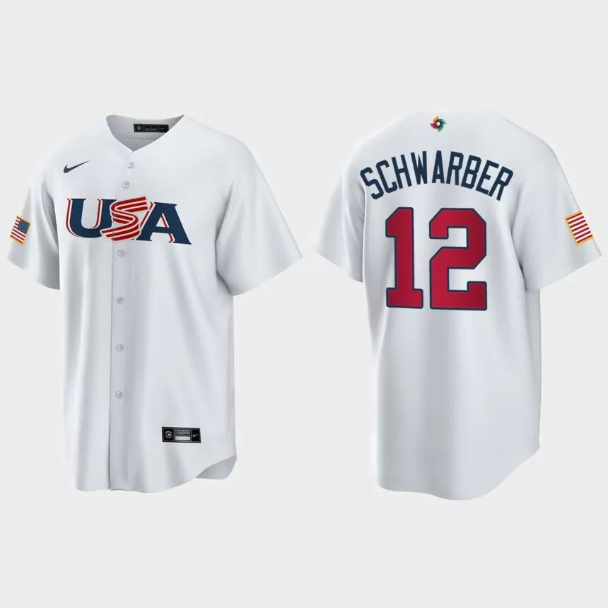 Kyle Schwarber Philadelphia Phillies 2023 World Baseball Classic USA Replica Jersey – White