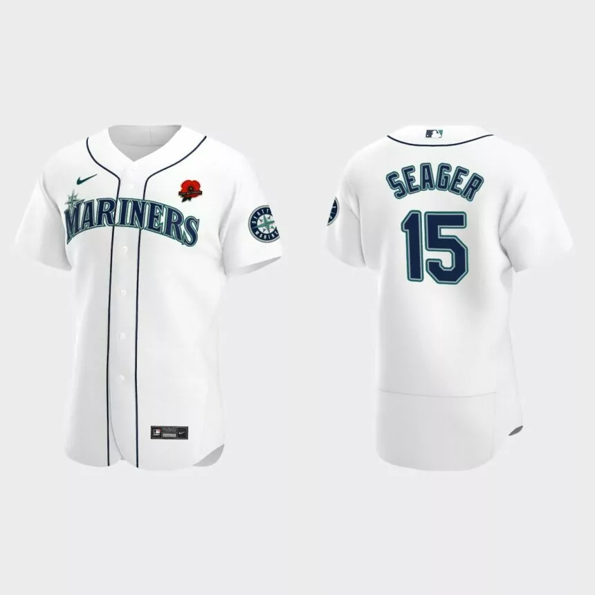 Kyle Seager Seattle Mariners 2021 Memorial Day Authentic Jersey – White