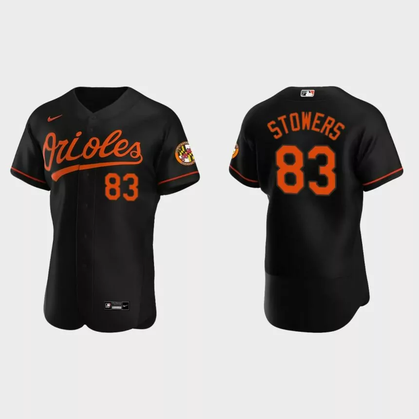 Kyle Stowers Baltimore Orioles Authentic Alternate Jersey – Black