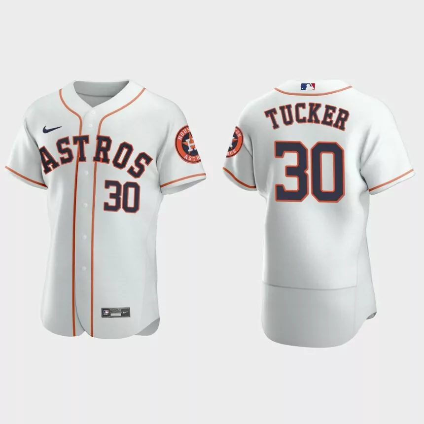 Kyle Tucker #30 Houston Astros Authentic Home Jersey – White