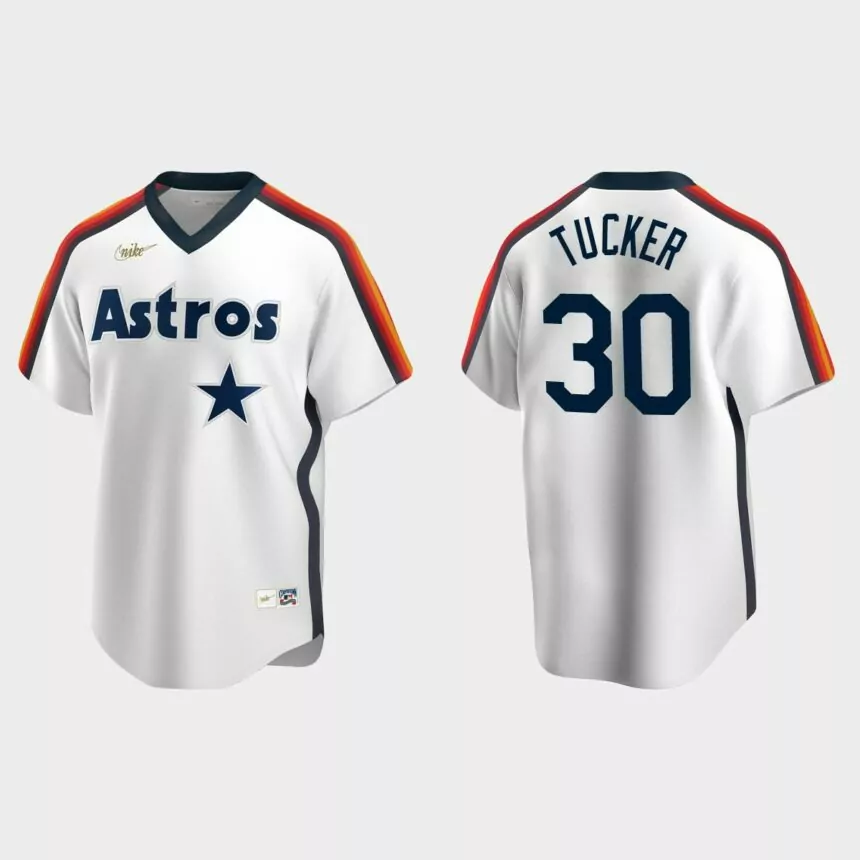 Kyle Tucker #30 Houston Astros Cooperstown Collection Jersey – White