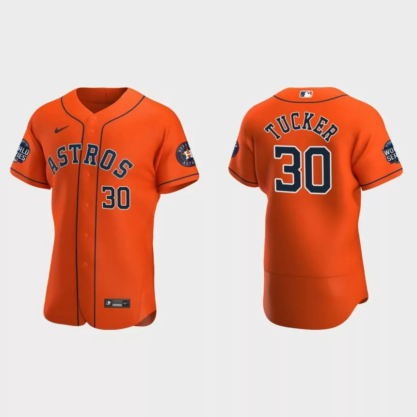 Kyle Tucker Houston Astros 2021 World Series Authentic Jersey – Orange