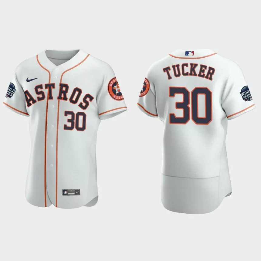 Kyle Tucker Houston Astros 2021 World Series Authentic Jersey – White