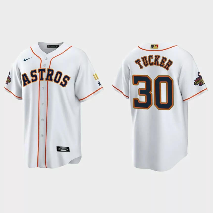 Kyle Tucker Houston Astros 2023 Gold Program Jersey – White