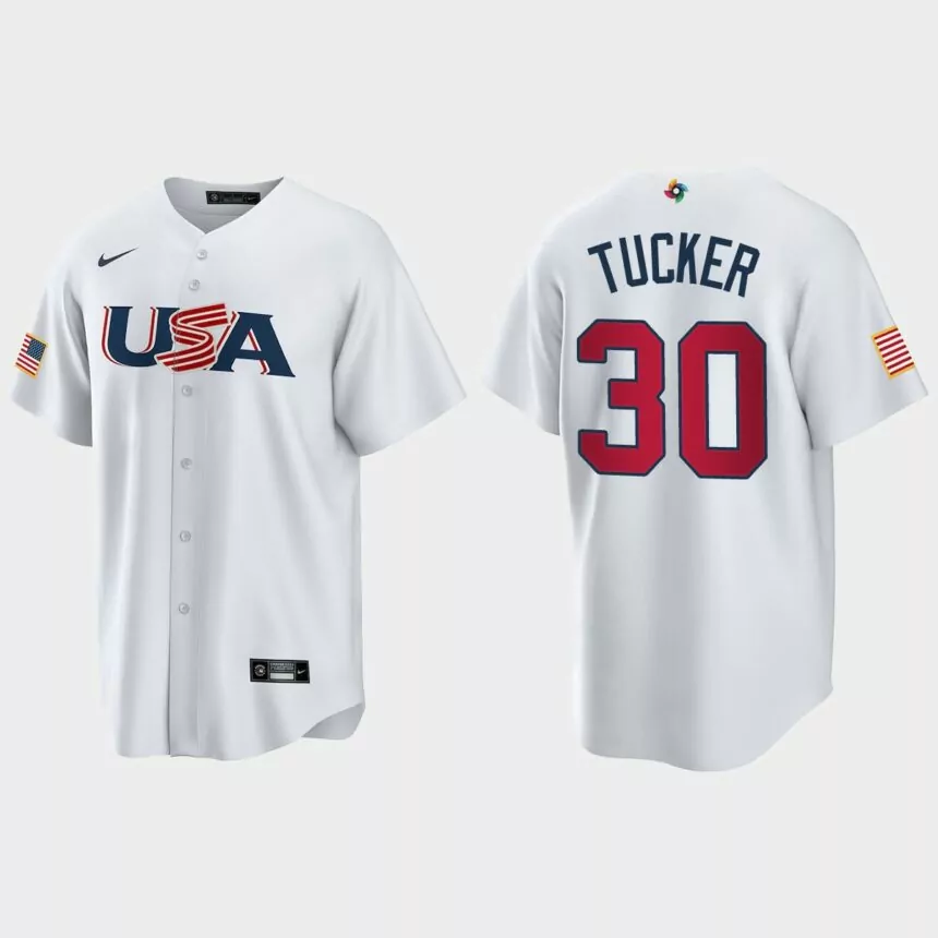 Kyle Tucker Houston Astros 2023 World Baseball Classic USA Replica Jersey – White