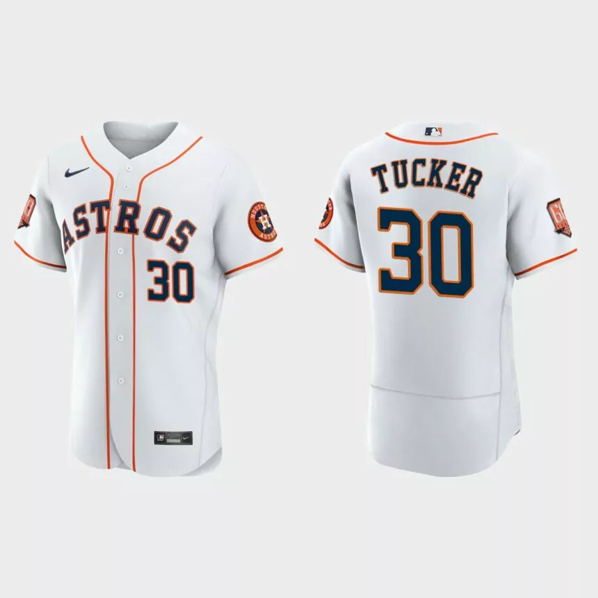 Kyle Tucker Houston Astros 60th Anniversary Authentic Jersey – White