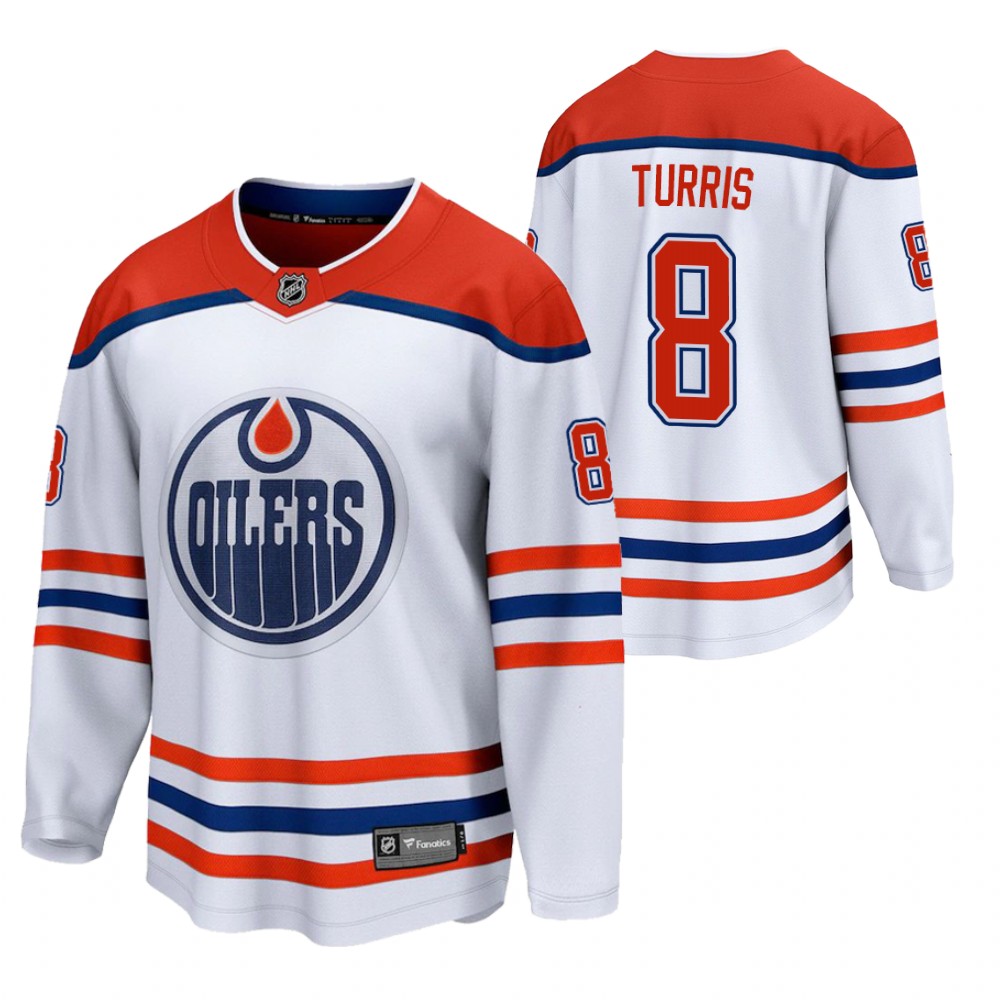 Kyle Turris Oilers 2021 Reverse Retro White Jersey Special Edition