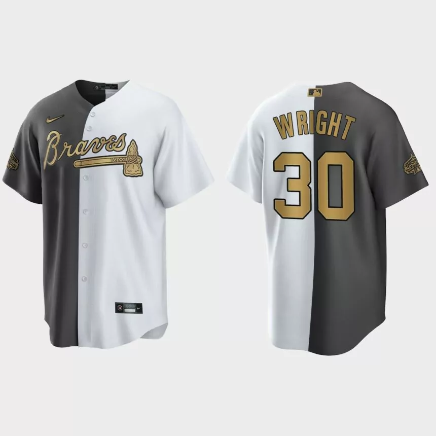 Kyle Wright Atlanta Braves 2022 MLB All-Star Game Split Jersey – White Charcoal