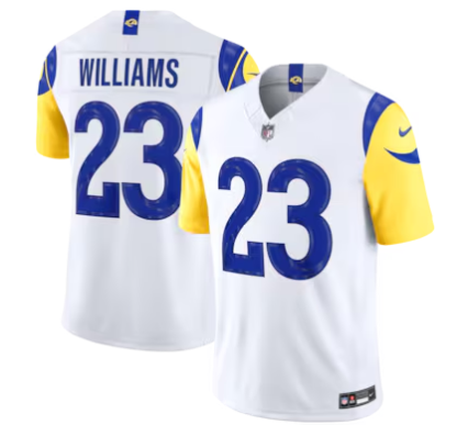 Kyren Williams Los Angeles Rams Nike Vapor F.U.S.E. Sewn Down Limited Jersey - White