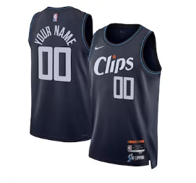 LA Clippers Nike Unisex 2023-24 Custom Swingman Jersey - Navy - City Edition