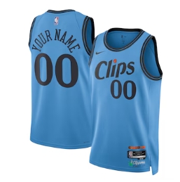 LA Clippers Nike Unisex 2024-25 Custom Swingman Jersey - City Edition - Light Blue