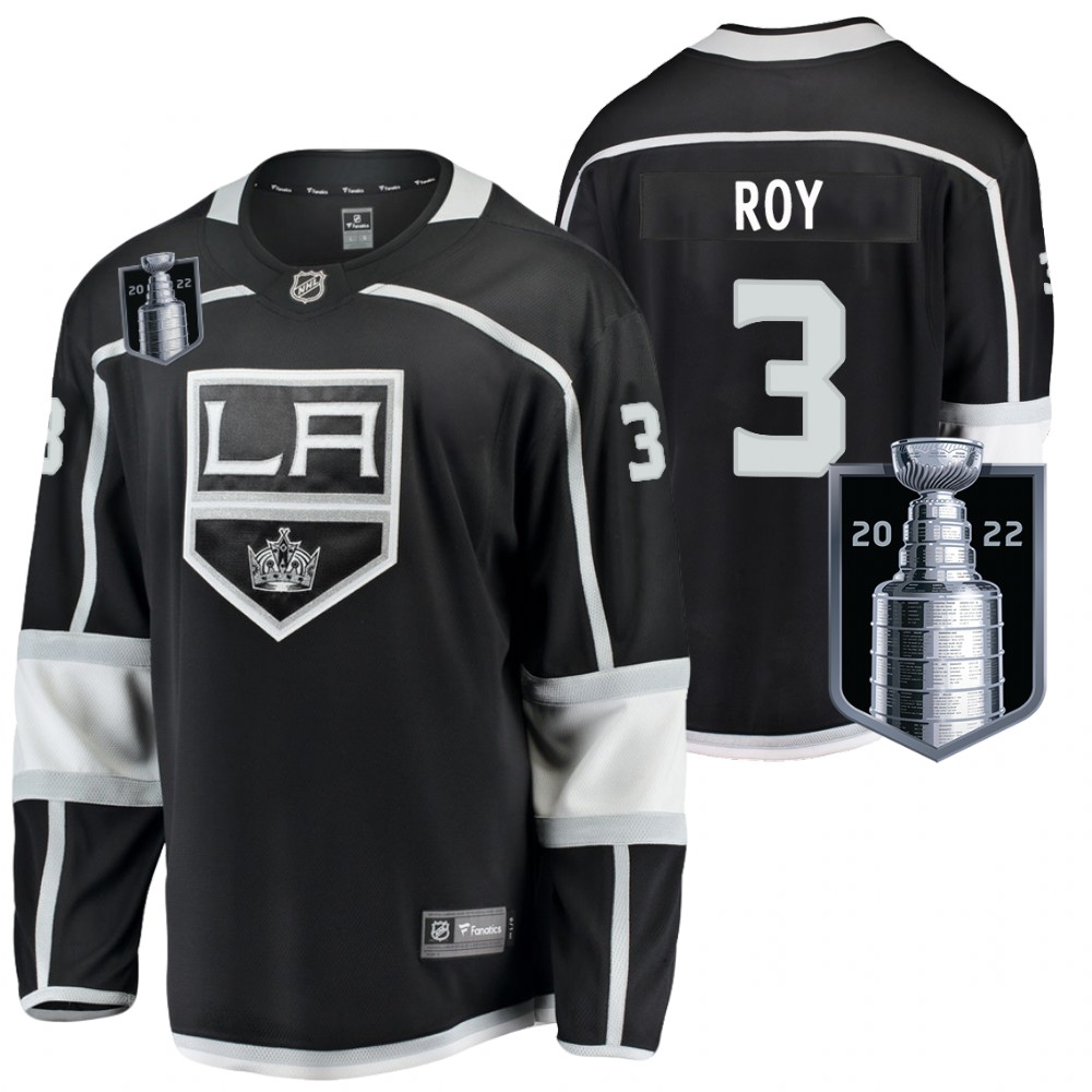 LA Kings #3 Matt Roy Black 2022 Stanley Cup Playoffs Jersey