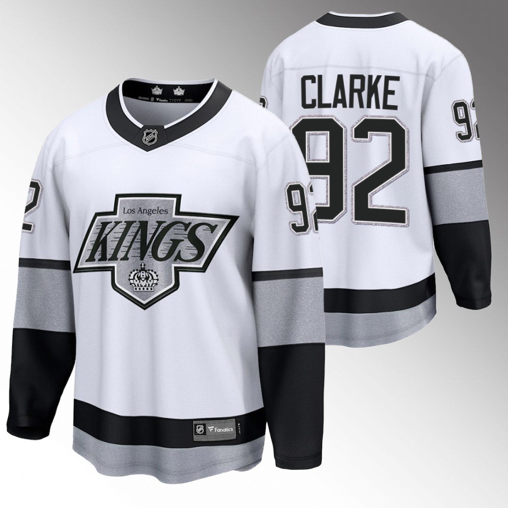 LA Kings #92 Brandt Clarke White Alternate Jersey