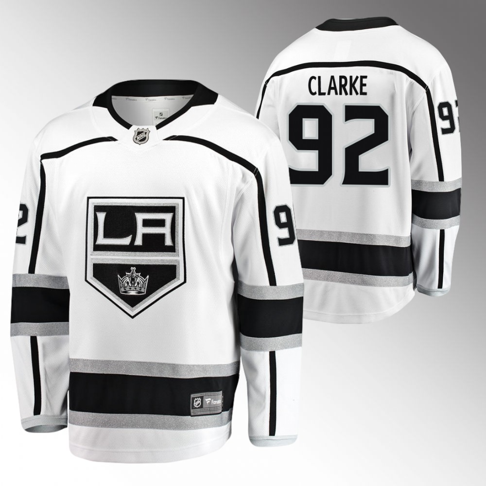 LA Kings #92 Brandt Clarke White Away Jersey