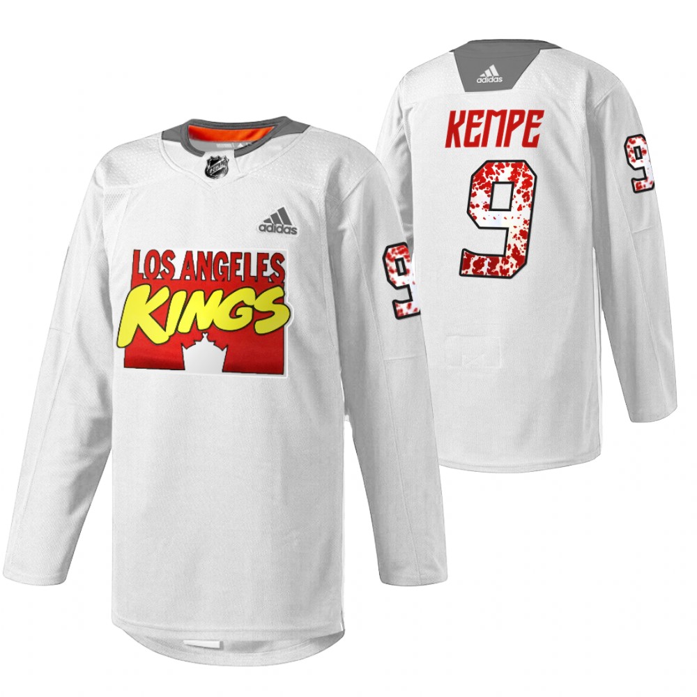 LA Kings Adrian Kempe 2022 Marvel Super Hero Night White Special Warmup Jersey