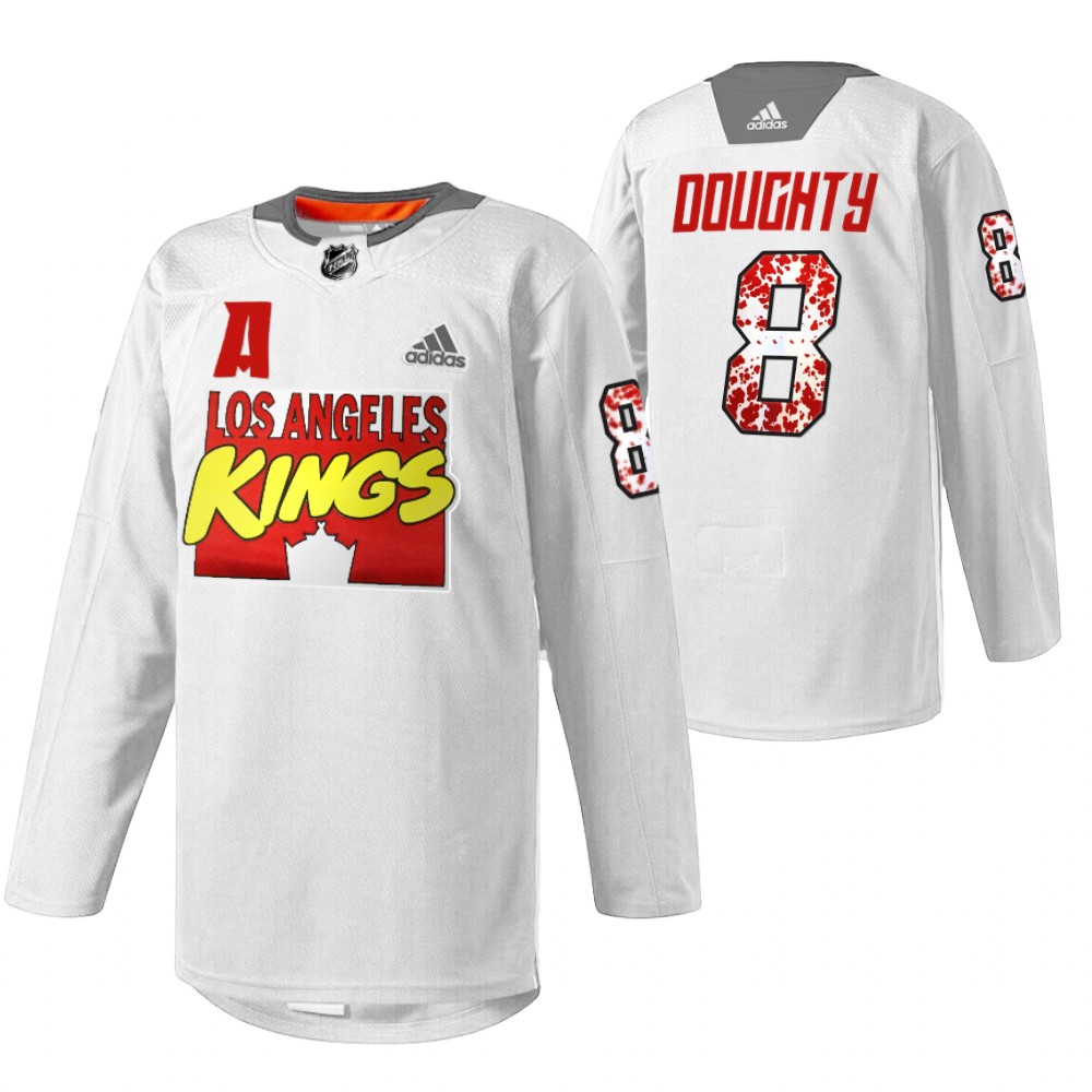 LA Kings Drew Doughty 2022 Marvel Super Hero Night White Special Warmup Jersey