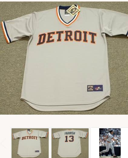 LANCE PARRISH Detroit Tigers 1984 Majestic Cooperstown Throwback Baseball Jersey